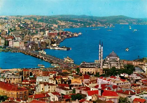 AK / Ansichtskarte 73953850 Istanbul_Constantinopel_TK Fliegeraufnahme mit Blick auf Stadt und Goldenes Horn