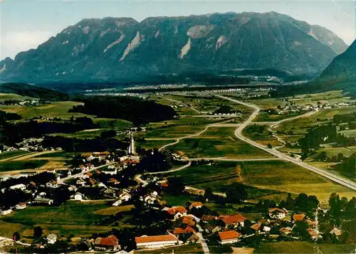 AK / Ansichtskarte  Anger_Chiemgau Fliegeraufnahme mit Untersberg