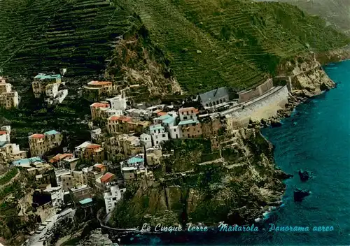 AK / Ansichtskarte 73953882 Manarola_Liguria_IT Le Cinque Terre Fliegeraufnahme