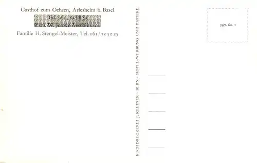 AK / Ansichtskarte  Arlesheim_BL Gasthof zum Ochsen