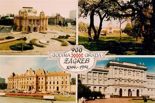 AK / Ansichtskarte 73953953 Zagreb_Agram_Croatia Teilansichten 900 Jahre Godina Grada