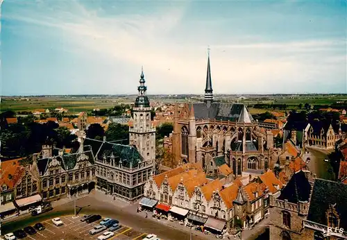 AK / Ansichtskarte  Veurne_Furnes_Belgium Stadtzentrum Kirche