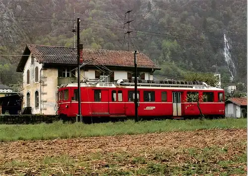 AK / Ansichtskarte  Eisenbahn_Railway_Chemin_de_Fer Misoxer Guetertriebwagen RhB BDe 4/4 491 SWS/BBC San Vittore 