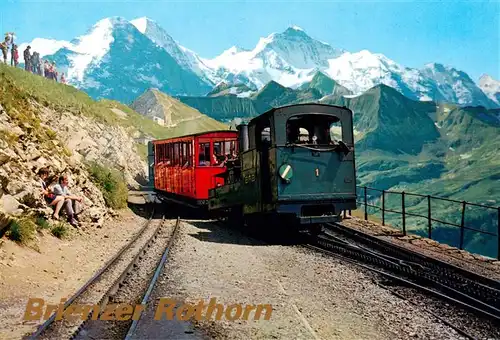 AK / Ansichtskarte  Zahnradbahn_Rack_Railway-- Brinzer Rothorn Eiger Moench Jungfrau