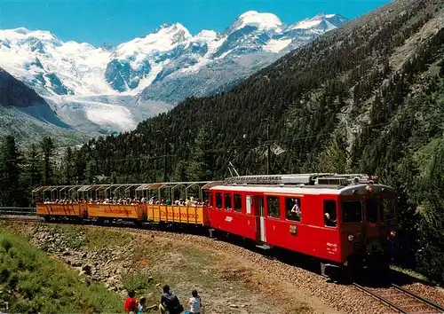 AK / Ansichtskarte  Eisenbahn_Railway_Chemin_de_Fer Bernina-Bahn RhB Bellavista Piz Bernina 