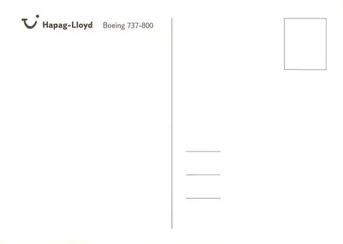 AK / Ansichtskarte  Flugzeuge_Zivil Hapag-Lloyd Boeing 737-800