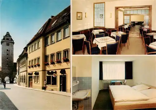 AK / Ansichtskarte  Volkach Gasthaus Landauer Gastraum Zimmer Stadttor