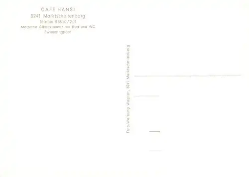 AK / Ansichtskarte 73954180 Marktschellenberg Cafe Hansi