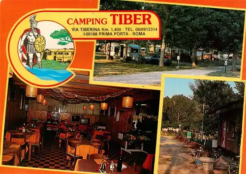 AK / Ansichtskarte 73954182 ROMA__Rom_IT Camping Tiber Restaurant 