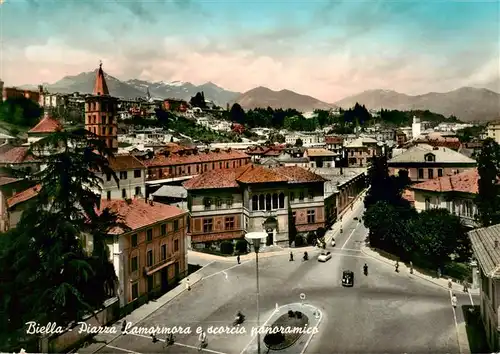 AK / Ansichtskarte  Biella_Piemonte_IT Piazza Lamarmora e scorcio panoramico