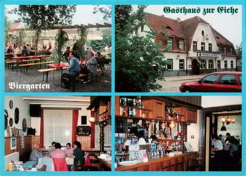 AK / Ansichtskarte 73954193 Blankenfelde_Berlin Gasthaus zur Eiche Biergarten Gastraeume Theke
