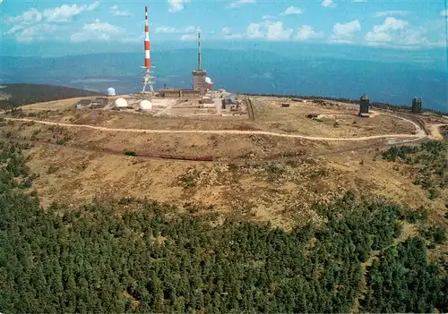 AK / Ansichtskarte  Brocken_Harz Fernmeldeanlagen auf dem Brocken Fliegeraufnahme 