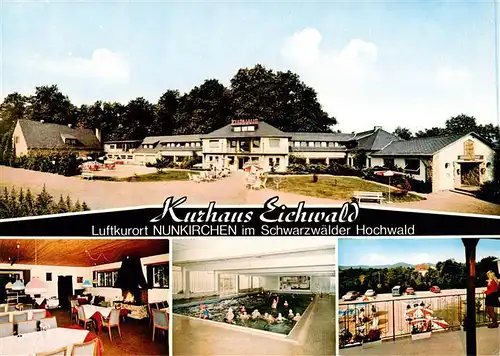 AK / Ansichtskarte 73954204 Nunkirchen Kneipp Sanatorium Kurhaus Eichwald Gastraum Hallenbad Terrasse