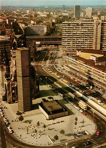 AK / Ansichtskarte  BERLIN Blick vom Europa Center auf Gedaechtniskirche mit Hardenbergstrasse am Zoo