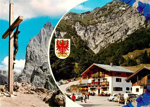 AK / Ansichtskarte  Stripsenjoch_Wildermieming_Tirol_AT Gipfelkreuz mit Predigtstuhl Unterkunftshaus Griesneralm