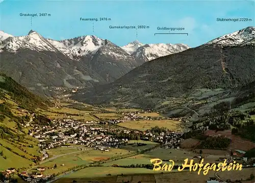 AK / Ansichtskarte  BAD_HOFGASTEIN_AT Fliegeraufnahme mit Badgastein und Hohe Tauern