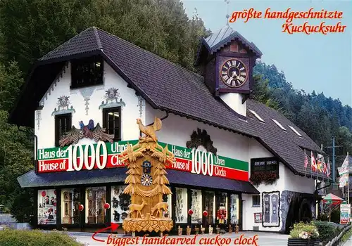 AK / Ansichtskarte 73954291 Gremmelsbach_Triberg Haus der Uhren Groesste handgeschnitzte Kuckucksuhr