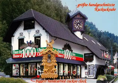 AK / Ansichtskarte  Gremmelsbach_Triberg Haus der Uhren Groesste handgeschnitzte Kuckucksuhr