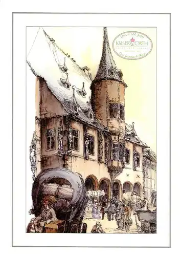 AK / Ansichtskarte 73954315 GOSLAR Kaiserworth Historisches Hotel Kuenstlerkarte