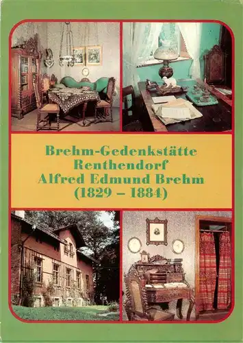 AK / Ansichtskarte 73954362 Renthendorf Brehm-Gedenkstaette Wohnzimmer Arbeitszimmer Wohn- und Strebehaus Brehms