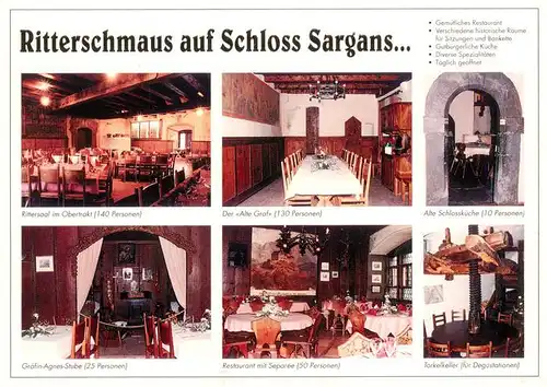 AK / Ansichtskarte  Sargans_SG Ritterschmaus auf Schloss Sargans Restaurant