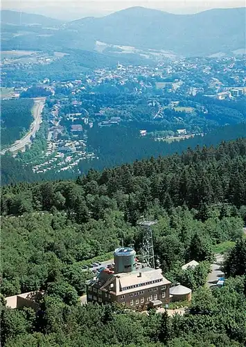 AK / Ansichtskarte 73954386 Winterberg__Hochsauerland_NRW Turmrestaurant und Cafe auf dem Kahlen Asten Fliegeraufnahme