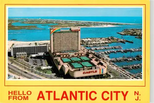 AK / Ansichtskarte 73954428 Atlantic_City_New_Jersey_USA Aerial view of Trumps Castle Hotel and Casino