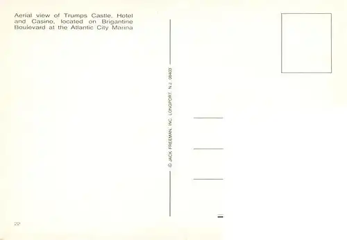 AK / Ansichtskarte  Atlantic_City_New_Jersey_USA Aerial view of Trumps Castle Hotel and Casino