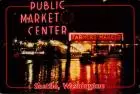 AK / Ansichtskarte 73954442 Seattle_Washington_USA Public Market Center at Night