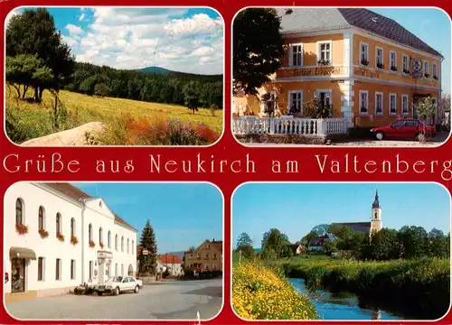 AK / Ansichtskarte 73954487 Neukirch_Lausitz Blick zum Valtenberg Gasthof Erbgericht Hotel Oberland an der Wesenitz