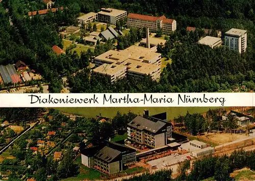 AK / Ansichtskarte  Nuernberg Diakoniewerk Martha Maria Fliegeraufnahmen