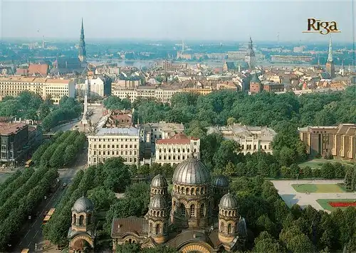 AK / Ansichtskarte  Riga_Latvia Zentrum Fliegeraufnahme