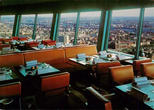 AK / Ansichtskarte  Hamburg Fernsehturm Drehbares Restaurant Stadtblick