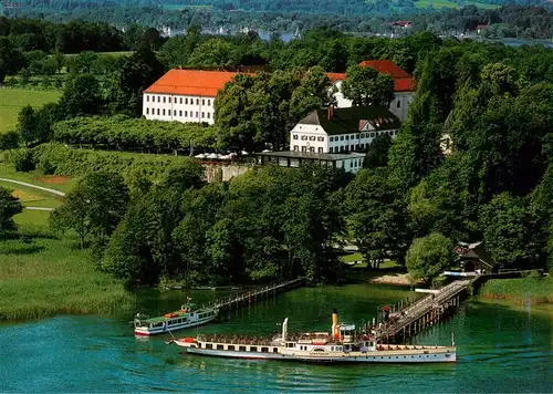 AK / Ansichtskarte  Herrenchiemsee Schlosshotel Faehre Anleger Chiemsee