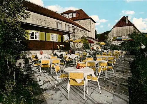 AK / Ansichtskarte  Waldenstein_Rudersberg Burghof Waldenstein im Wieslauftal Pension Terrasse