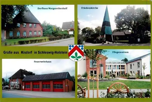 AK / Ansichtskarte  Kisdorf_Holstein Dorfhaus Margarethenhoff Friedenskirche Feuerwehrhaus Pflegezentrum