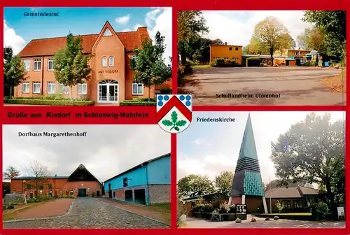AK / Ansichtskarte 73954678 Kisdorf_Holstein Gemeindeamt Schullandheim Ulmenhof Dorfhaus Margarethenhoff Friedenskirche