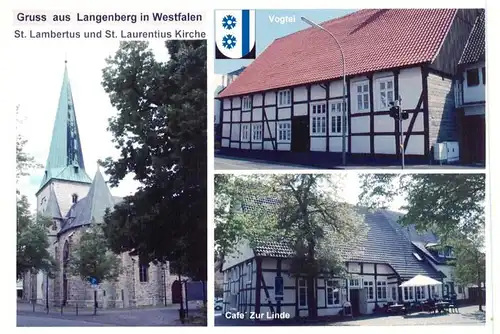 AK / Ansichtskarte 73954684 Langenberg__Westfalen St. Lambertus und St. Laurentius Kirche Vogtei Café zur Linde