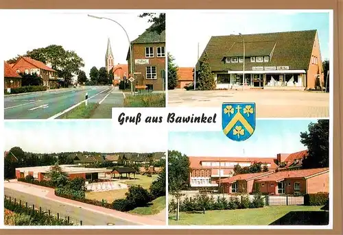 AK / Ansichtskarte 73954687 Bawinkel Teilansichten Hauptstrasse Kirche Ladengeschaeft Schule