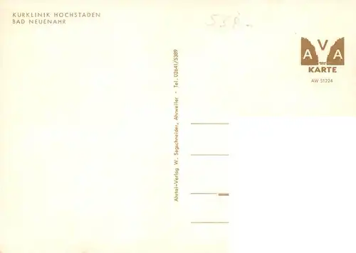 AK / Ansichtskarte  BAD_NEUENAHR-AHRWEILER Kurklinik Hochstaden