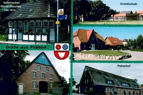 AK / Ansichtskarte 73954704 Prisdorf Historisches Wartehaeuschen Grundschule Peinerhof