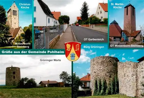 AK / Ansichtskarte 73954706 Pohlheim Kirchen Grueninger Warte Burg Grueningen OT Garbenteich