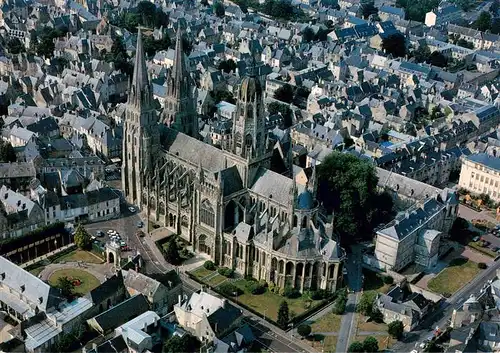 AK / Ansichtskarte  Bayeux_14_Calvados Vue aérienne de la cathédrale Notre Dame