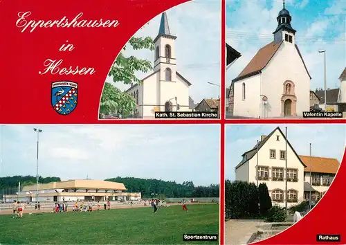AK / Ansichtskarte 73954756 Eppertshausen Kirche Kapelle Rathaus Sportzentrum
