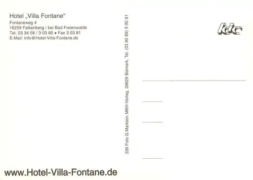 AK / Ansichtskarte 73954793 Falkenberg_Altmark Hotel Villa Fontane Gastraum Zimmer