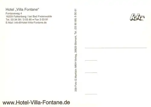 AK / Ansichtskarte  Falkenberg_Altmark Hotel Villa Fontane Gastraum Zimmer