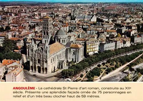 AK / Ansichtskarte  Angouleme_16_Charente La Cathedrale St Pierre Vue aerienne