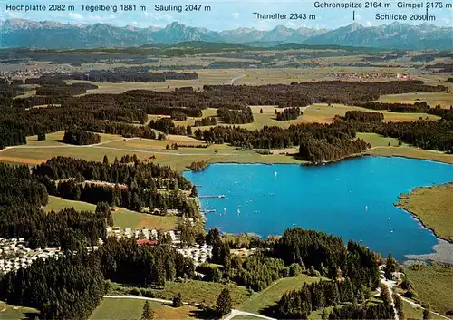 AK / Ansichtskarte  Aitrang Fliegeraufnahme mit Campingplatz Eibsee