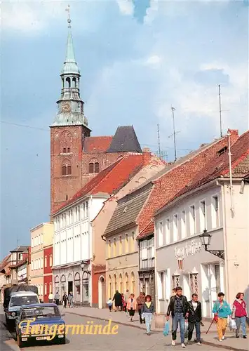 AK / Ansichtskarte  Tangermuende Ortspartie mit Kirche