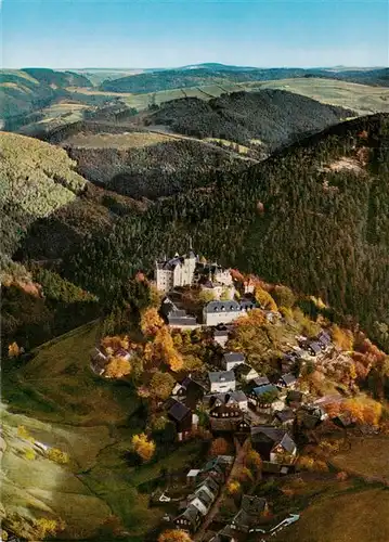 AK / Ansichtskarte  Lauenstein_Oberfranken_Ludwigsstadt_Bayern Burg Lauenstein Fliegeraufnahme